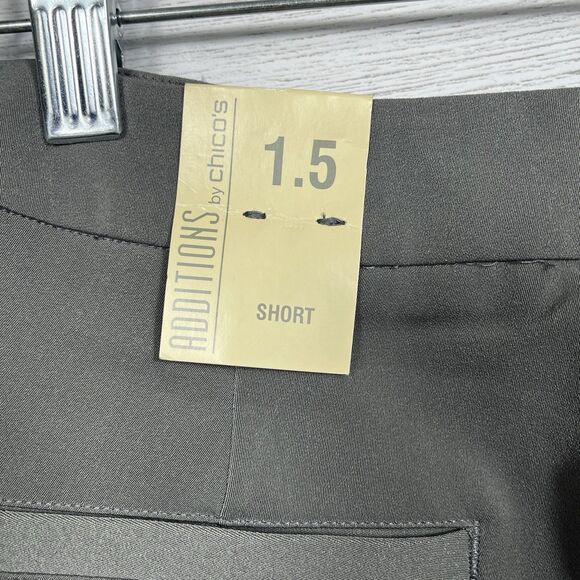 Additions by Chicos socialite wall street pants womens size 1.5 short M/10 NEW - Picture 4 of 7